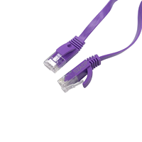 Kabel Patch RJ45 Tipis UTP FTP Cat5e Cat6 Cat6a Cat7 Cat8 Warna-warni OEM Pabrik, Panjang 0.3m 0.5m 1m 3m, Kabel Jumper LAN Kustom