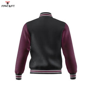 Veste universitaire unisexe personnalisable en toile respirante grande taille avec logo frontal pour l'hiver – Vente en gros - Product Image 2