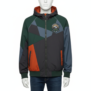 <b>Mens</b> Contrast Color Windbreaker Full Zip Hoodie <b>Jacket</b> Full Zip Windbreaker for <b>Men</b> and Women Nylon <b>Pullover</b> Windbreaker - Product Image 5