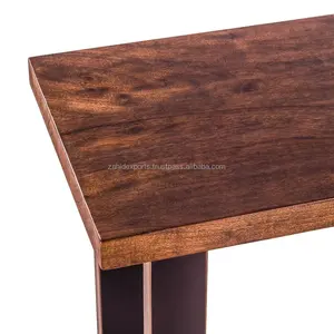 Table de console de luxe faite à la main finition dorée cadre en acier inoxydable décor moderne décor de fête Tables en métal Zahid exportations - Product Image 4