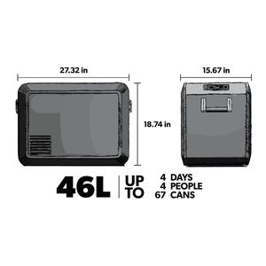 EUHOMY 12 Volt Refrigerator, 35L (38 Qt) Portable Car Fridge with AC/DC Power for RV and Camping - Product Image 2