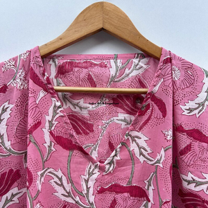 Wholesale Hand Block Printed Cotton Kaftan Block Printed Cotton Beach Kaftan Women Party Dress Wear Night Maxi Dress - Product Image 4