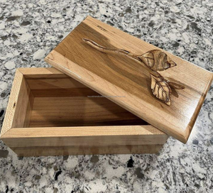 Nouvelle boîte en bois de stockage personnalisée en bois boîte-cadeau de téléphone portable en bois massif de noyer d'Inde - Product Image 2