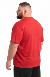 Camiseta de algodón para hombre de talla grande al por mayor, camisetas estampadas de estilo urbano de corte holgado para hombre, camiseta de manga corta con cuello redondo para hombre - Product Image 5