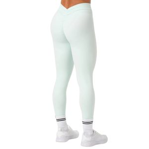 กางเกงโยคะผู้หญิงทรงวีเอวสูง ผ้าถัก แห้งเร็ว ยืดหยุ่น เหมาะสำหรับออกกำลังกายในฟิตเนส - Product Image 4