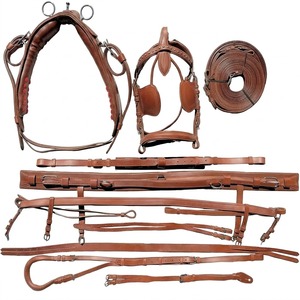 Conjunto de Arnés de Cuero Genuino Premium para Caballos, Diseño Inteligente para una Conducción Segura y Cómoda, Control Duradero, Equipo Ecuestre - Product Image 2