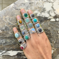 2025 haute qualité 925 en argent Sterling pierre précieuse naturelle forme ovale Boho bague concepteur à la main pierres précieuses concepteur bijoux fins