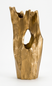 Vase à fleurs moderne en métal doré, centre de table abstrait de luxe, conteneur décoratif creux pour la maison, l'hôtel, vente en gros - Product Image 4