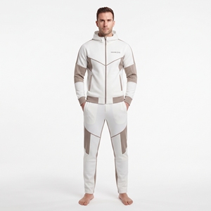 Ensemble de survêtement d'entraînement personnalisé pour homme en coton et polyester, imprimé par sublimation, respirant, veste à manches longues, pantalon de jogging à cordon de serrage, Pro - Product Image 3