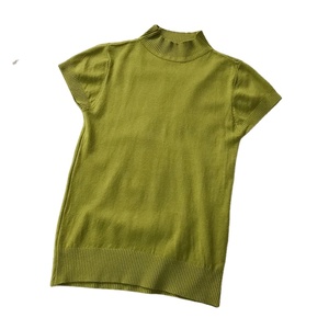 Mujeres medio cuello alto manga corta sólido suave suéter camisas 2020 primavera niñas tejer grandes suéteres elásticos pulóveres Tops - Product Image 6