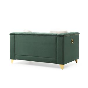 Ussell velluto verde tappezzeria con ciuffo elegante divano salotto - Product Image 3