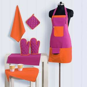 Ensemble de gants de cuisine et de protège-plat en coton, résistants à la chaleur, avec logo personnalisé, pour barbecue et four, pour chef cuisinier - Product Image 5