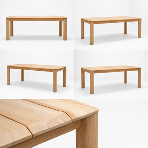 Table de repas d'extérieur, design scandinave, bois de teck massif naturel, résistant aux intempéries, mobilier d'extérieur pour hôtel, complexe hôtelier, villa, OEM - Product Image 2