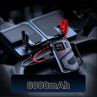 Compresseur d'air portable sans fil avec écran LCD, démarreur de voiture d'urgence, pompe à air pour véhicule et moto