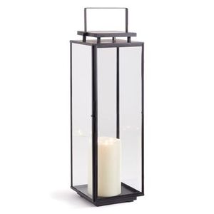<b>Tall</b> metal candle <b>lantern</b> floor standing design indoor outdoor decor lighting elegant home decorative accent piece - Product Image 3