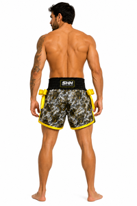 Pantalones Cortos de Boxeo Tailandés SHH Premium con Lazos Laterales, Estampado de Calavera, Cintura Alta, para Kickboxing, Ropa Deportiva Personalizada con Etiqueta Privada - Product Image 5