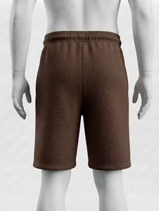 Pantalones Cortos Deportivos para Hombre, Color Marrón, Cintura Elástica, Bolsillos, Corte Regular, para Todas las Temporadas, Color Sólido, Secado Rápido, Transpirables, Correa Ajustable - Product Image 2