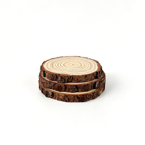Posavasos de Madera Natural Ecológico con Logotipo Personalizado, Disco Redondo de Madera, Suministros para Manualidades, Decoración para el Hogar, Bodas, Fiestas, Regalo - Product Image 3