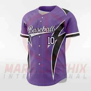 Personalized Round Neck Shorts Sleeve Baseball Shirts With Printed <b>Name</b> 100% Polyester Baseball Jerseys for Unisex - Product Image 6