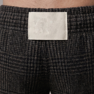Men's Black Plaid Cotton Drawstring Waist Pajama Pants Men Casual Drawstring Waist Summer Flannel Trouser Pajama Mens - Product Image 4