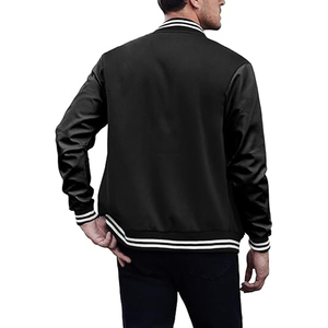 Custom Wholesale Thick Full Sleeve Wool Patchwork <b>Warm</b> Hooded <b>Waterproof</b> Unisex High School Casual Cheerleader Lettermen <b>Jacket</b> - Product Image 2