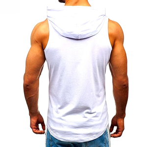 Débardeur de sport pour homme avec logo personnalisé, en coton, séchage rapide, respirant, anti-plis, pour l'automne, vêtements de fitness en gros - Product Image 4