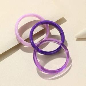 Brazaletes de Resina de Cristal Elegantes, Accesorios de Moda para Conjuntos Casuales - Product Image 4