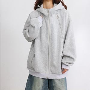 Custom Women's <b>Tracksuits</b> Heavy Weight 500 GSM 350 GSM <b>Polyester</b>/Cotton Fleece Embroidered Oversized Hoodie Shorts - Product Image 3