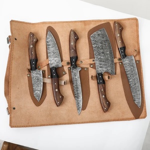 Juego de Cuchillos de Chef de Acero de Damasco Hechos a Mano con Diseño de Mango de Micarta y Madera, Cuchillos de Supervivencia y Caza A&M Enterprises - Product Image 4