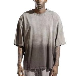 Camiseta Casual Vintage de Algodón 100% con Lavado Ácido para Hombre, Ajuste Holgado Oversize, Transpirable, Manga Corta, Tejido de Punto, Cuello Redondo, Serigrafía - Product Image 4