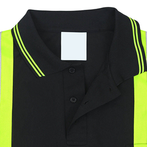 Polo de sécurité haute visibilité avec bandes réfléchissantes, polo homme haute visibilité à manches courtes et bandes de sécurité - Product Image 5
