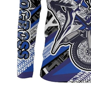 Maillot de motocross unisexe pour course moto, haute qualité, prix bas, vente directe d'usine, design de logo personnalisé, coupe-vent, imprimé - Product Image 4