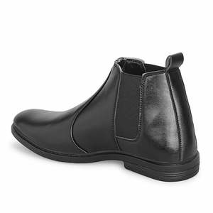 Chaussures Chelsea en cuir PU faites à la main de haute qualité pour hommes, chaussures habillées d'hiver à enfiler pour mariage, fête ou bureau - Product Image 1