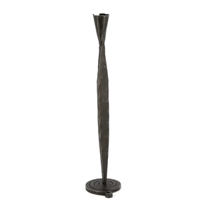 Ensemble de 2 grands bougeoirs en fer forgé avec base tourbillonnante, forgé à la main, bougeoir décoratif en métal pour usage domestique, cadeau - Product Image 1