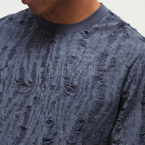 T-shirt décontracté effet vieilli, doux et résistant, avec coutures durables pour une tenue longue durée - Product Image 3