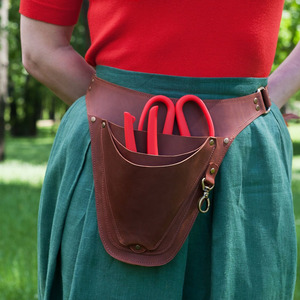 Cinturón de herramientas ajustable de cuero para floristería, organizador de jardinería de alta resistencia, con múltiples bolsillos, profesional, OEM, al por mayor, cinturón de herramientas personalizado. - Product Image 3