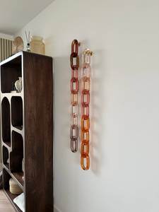 Escultura de Cadena de Eslabones de Resina Hecha a Mano, Forma Irregular, Arte de Moda Coleccionable, Pieza Decorativa Artesanal - Product Image 2