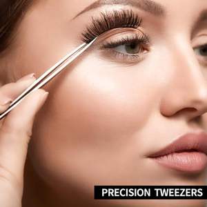 Juego de Pinzas de Punta Recta Duraderas de 3 Piezas UBI, Acero con Alto Contenido de Carbono de Precisión, Extensiones de Pestañas, Depilación Facial, Manicura - Product Image 4