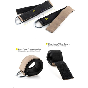 Heavy Duty Hot Selling Custom Made Adjustable Unisex <b>Ankle</b> Straps Leather Weights Braces <b>Support</b> Protection Gym Training Lifting - Product Image 3