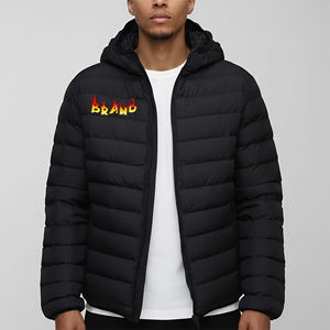 Nouvelle arrivée 2025 – Doudoune décontractée grande taille 100 % polyester avec fermeture éclair, rembourrée en coton, coupe-vent, style décontracté - Product Image 1