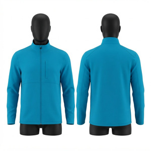 Chaqueta Quirúrgica Unisex Premium de 240g, Forro Polar de Lana/Viscosa, con Capucha, Impermeable, Azul Turquesa, Cierre Completo, Ropa de Trabajo Médica de Invierno, Logotipo Personalizado - Product Image 1