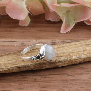 Anillo de Plata de Ley con Turquesa Natural al por Mayor, Engaste Clásico, Piedra Preciosa para Mujer, para Fiestas y Ocasiones Especiales - Product Image 2