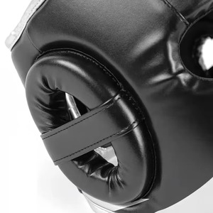 Protège-tête de kickboxing en PVC personnalisé avec logo, haute qualité, durable, respirant, écologique, service OEM, casque de protection du visage - Product Image 2