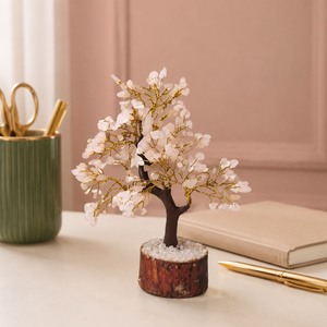Arbre Bonsaï en Quartz Rose Fait Main, Pierre de Cristal, Décoration Feng Shui pour la Maison, Cadeau Spirituel - Product Image 2