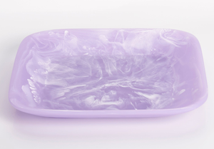 Handmade Square Resin Eco-Friendly Dishwasher Safe Serving <b>Plate</b> FDA Resin Dinner Tray <b>Stand</b> Polished Beach Inspired Swirl - Product Image 4