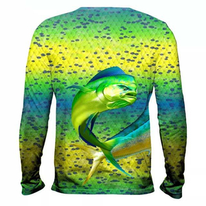 Camisa de Pesca Personalizada de Spandex/Poliéster, Manga Larga, con Capucha, Secado Rápido, Transpirable, Antibacteriana, Tallas Grandes, Ropa Deportiva UPF 50 - Product Image 3