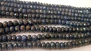 Cuentas facetadas de zafiro azul natural místico recubierto, forma rondel, 8 mm, vendidas por hebra de 8 pulgadas de largo - Product Image 6
