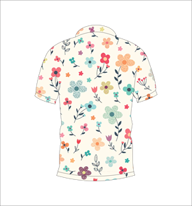 Polo à imprimé floral crème pour hommes, décontracté, à manches courtes, mode été, chemise de golf - Product Image 5