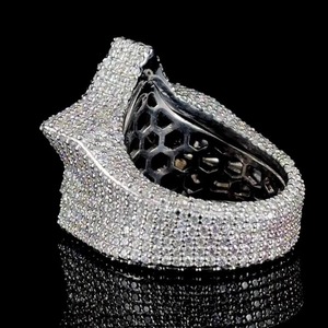 Luxury Iced Out Moissanite <b>Ring</b> 925 <b>Sterling</b> <b>Silver</b> Diamond Style Hip Hop Jewelry <b>for</b> <b>Men</b> Fashion Events and Parties - Product Image 6