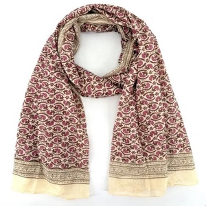 Châle carré en polyester pour femme, à pois floraux, dessiné à la main, réversible, long, pour l'été, usage quotidien, design traditionnel - Product Image 3